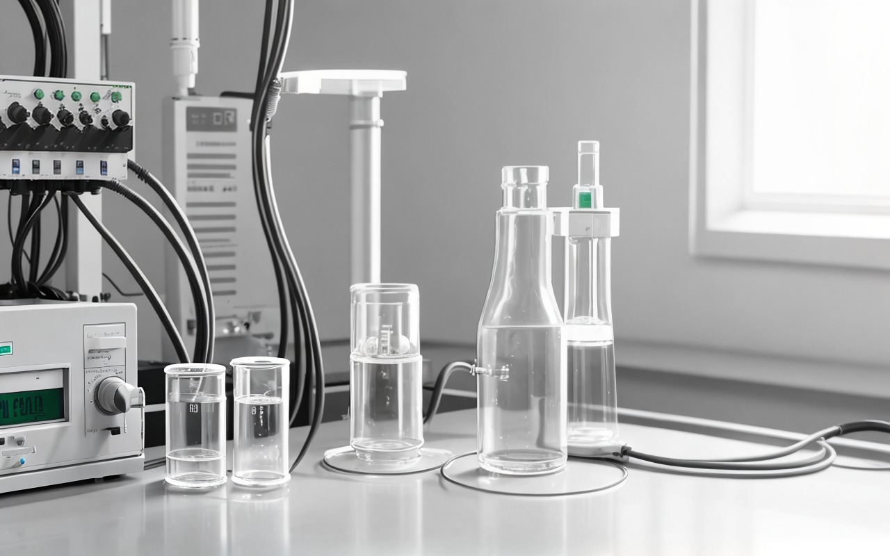Solar glass samples under laboratory test